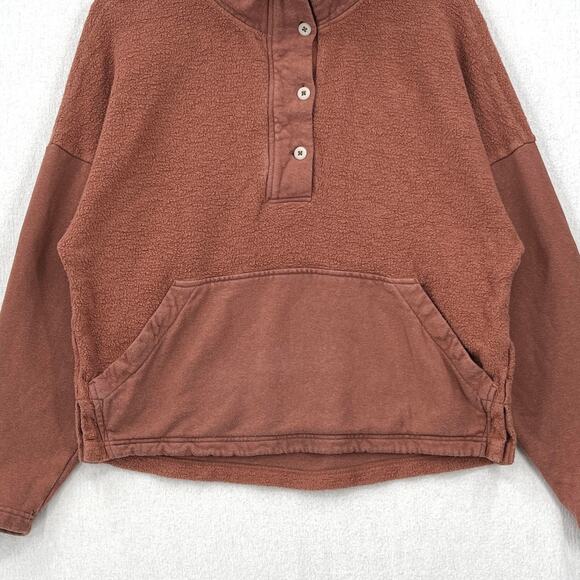 REI Wallace Lake Fleece Pullover Womens Small Rose Sunfade Clay Hemp Funnel Neck - Picture 8 of 16
